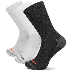 BRAND NEW men merrell all purpose athletic repreve 3 pack crew socks size L/XL *